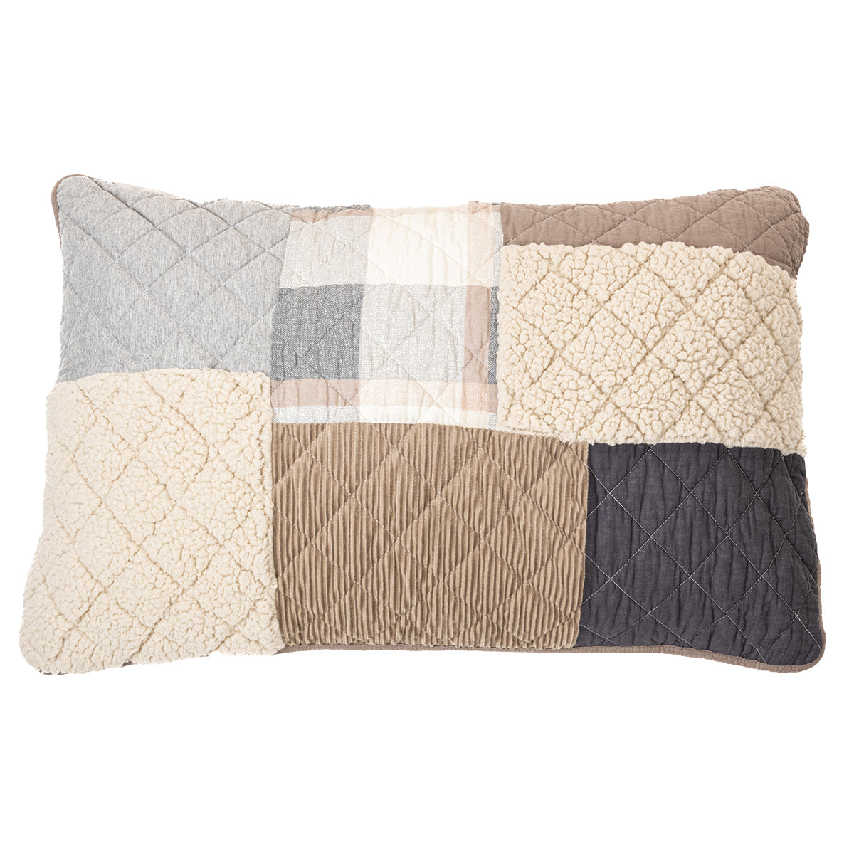 Alpine patchwork pillow sham
