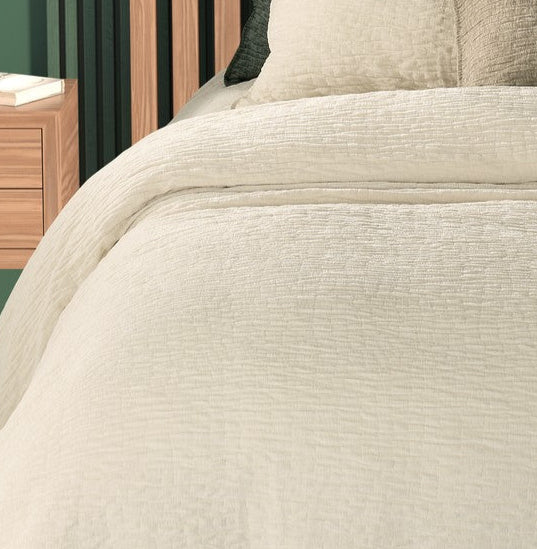 Barbara Cream Textured Duvet Cover