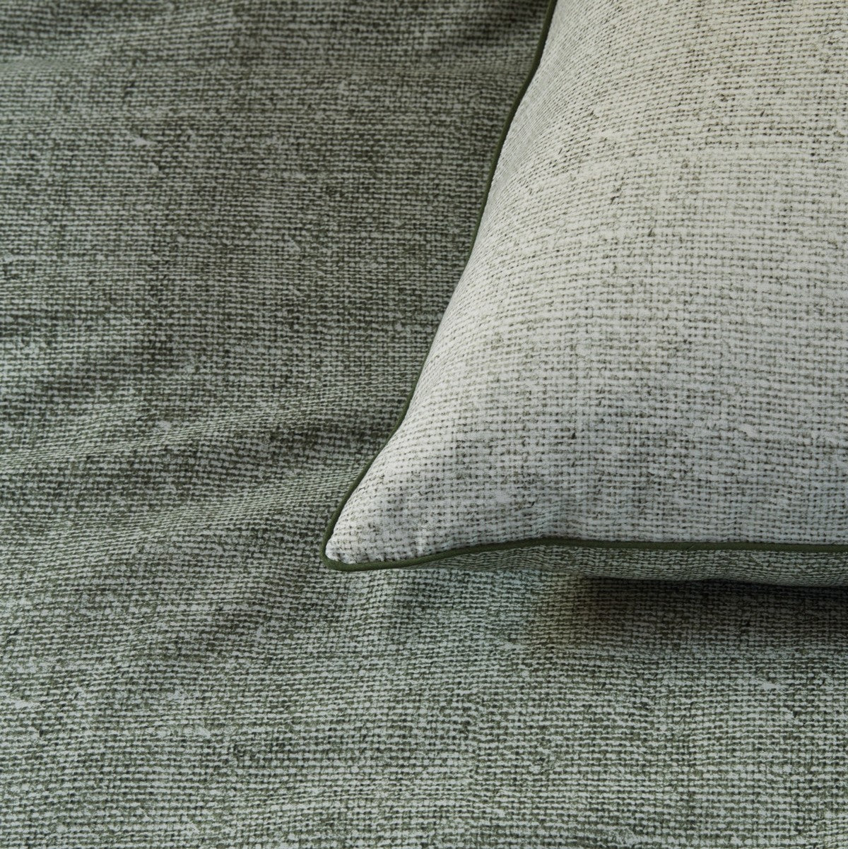 Coughton green chambray duvet cover