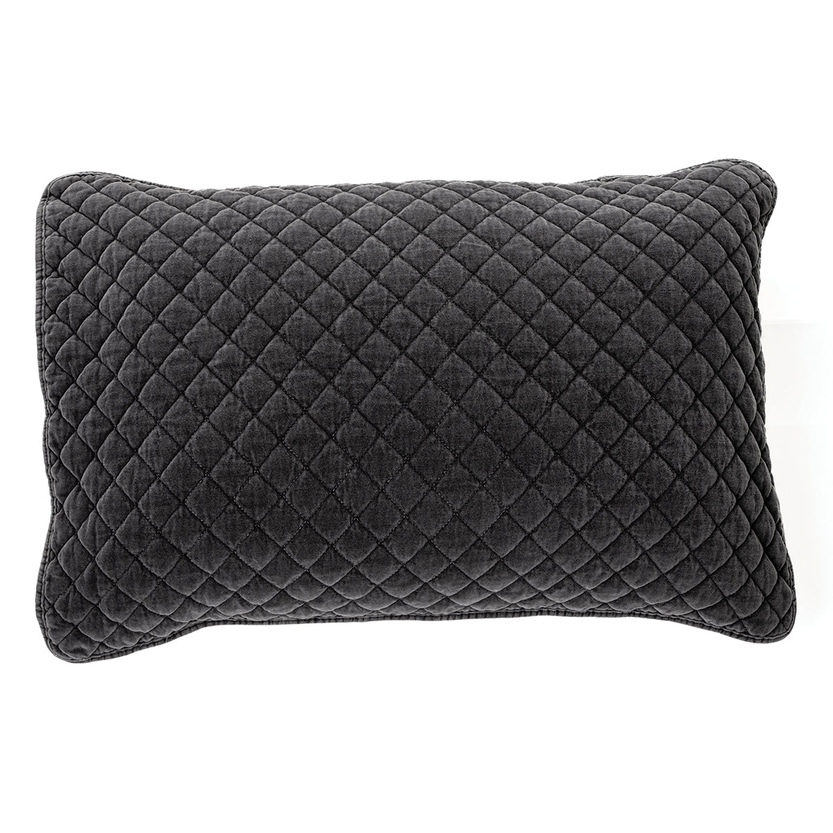 Cache oreiller en velours gris Dove