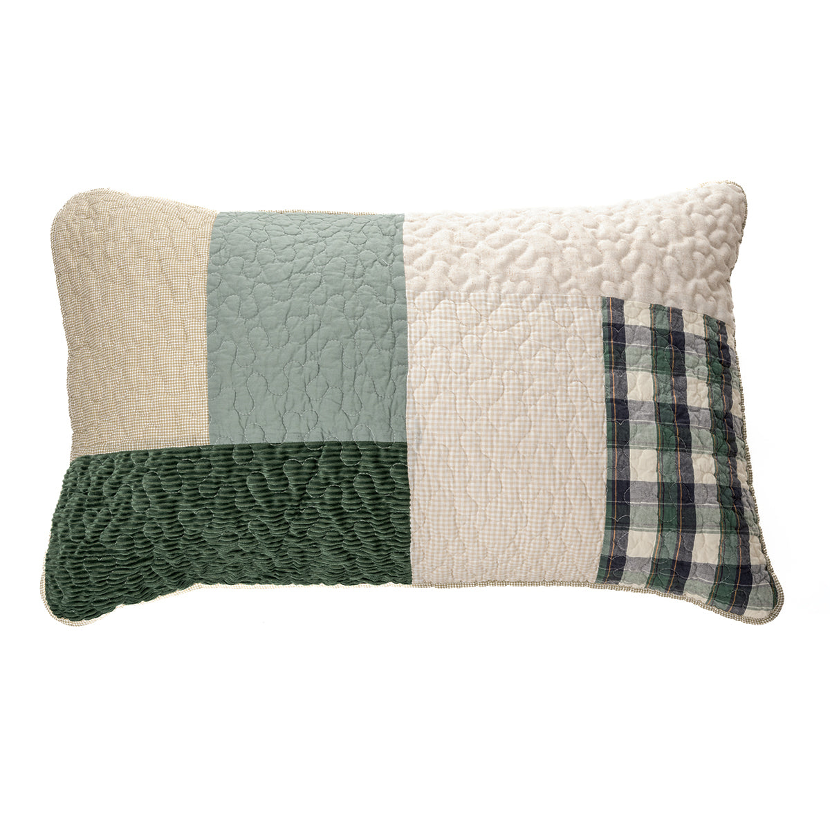 Fraser patchwork decorative pillow sham