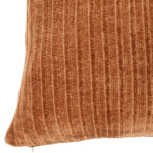Hippy terracotta chenille decorative pillow
