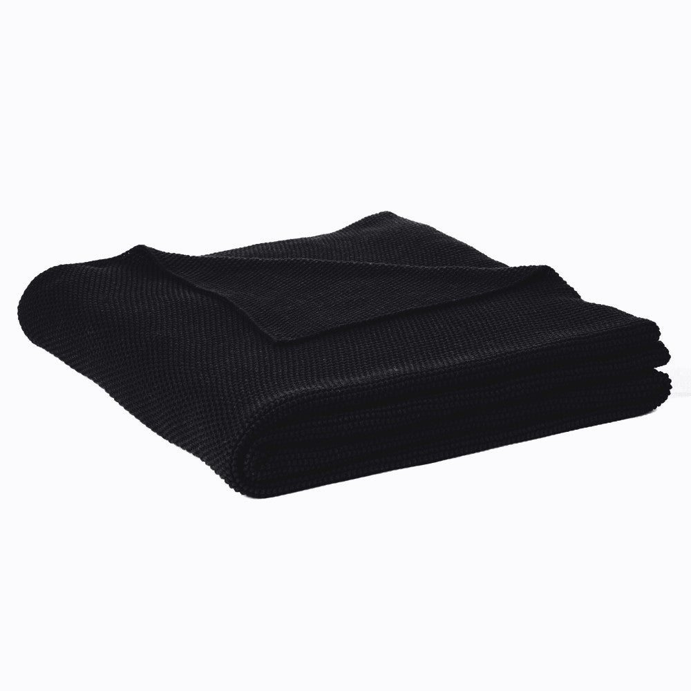 Couverture en tricot noir Charly