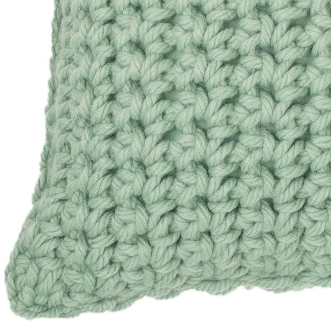 Gummy sage large knit decorative pillow