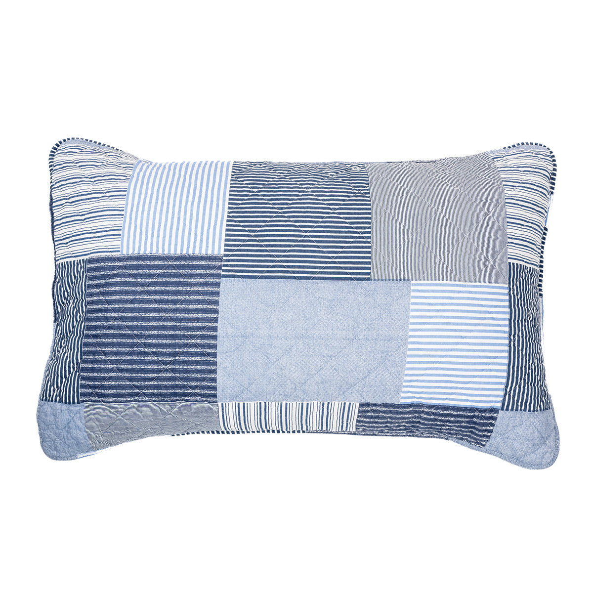 Joe navy and blue plaid quilt