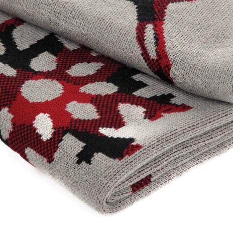 Holiday grey throw