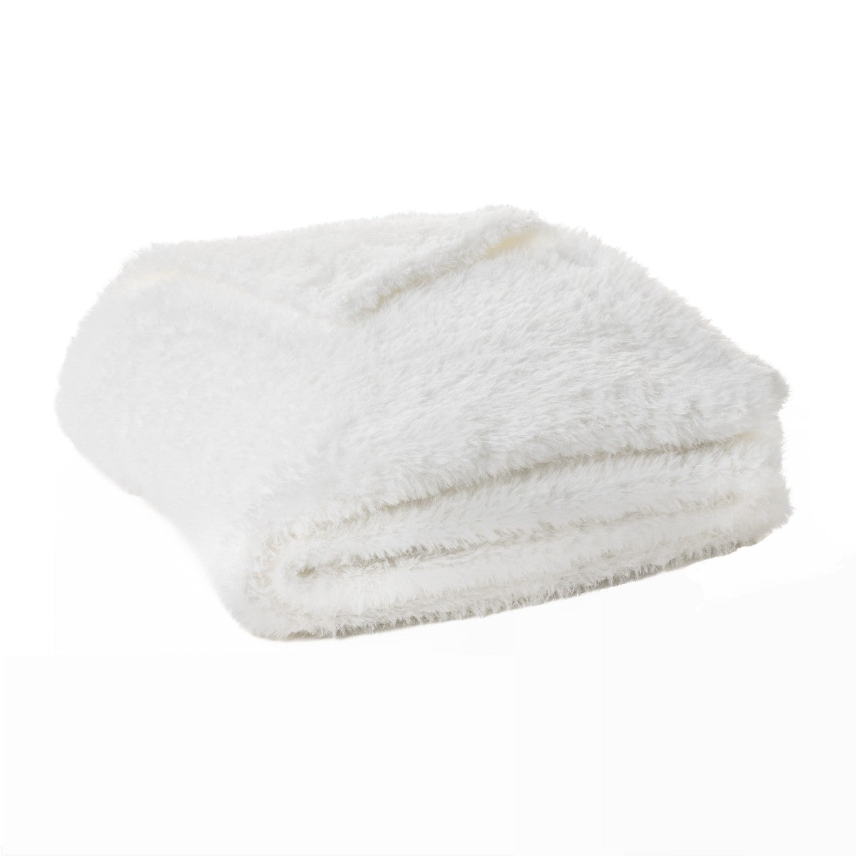 Jeté en fausse fourrure blanche Doudou