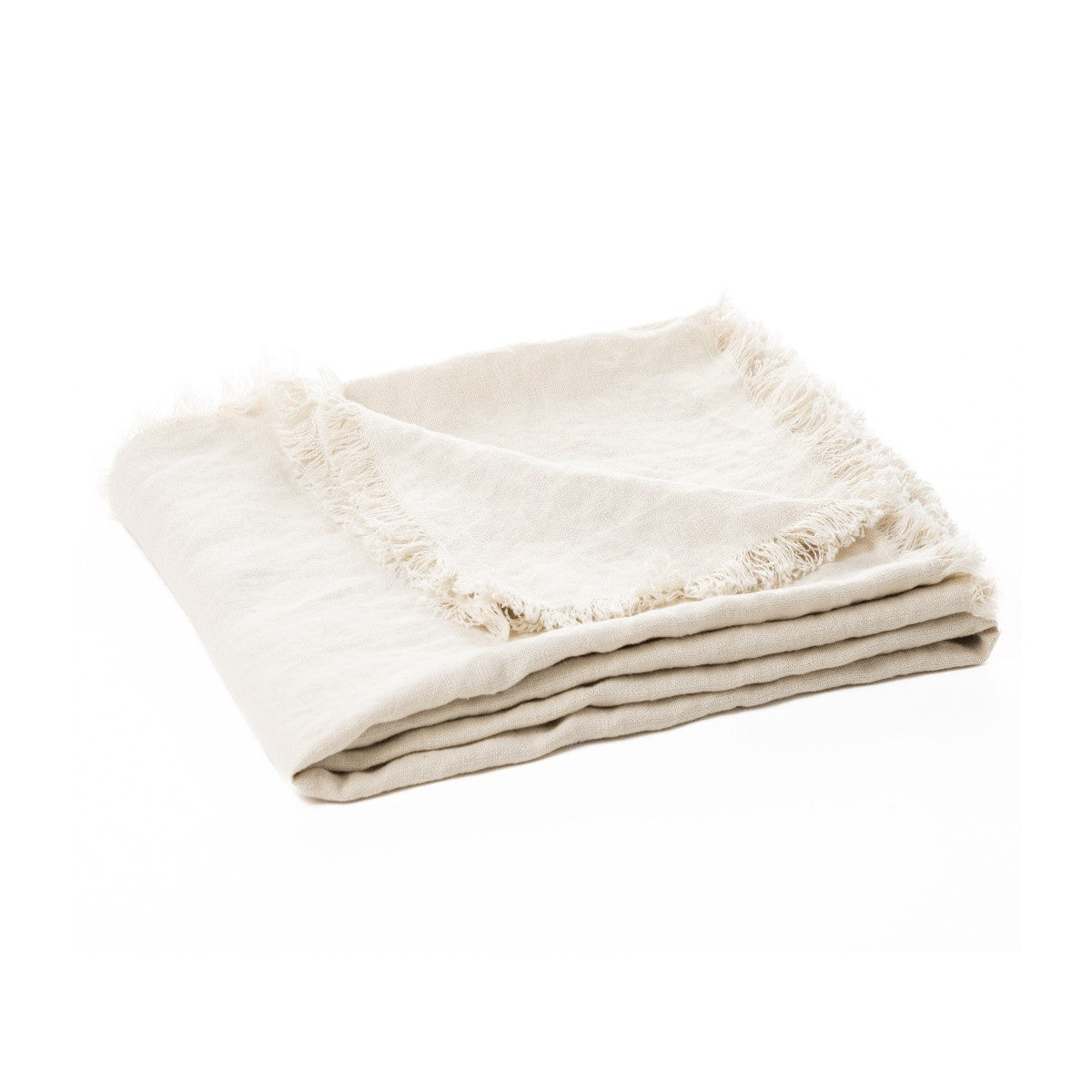 Arlo natural toned linen throw