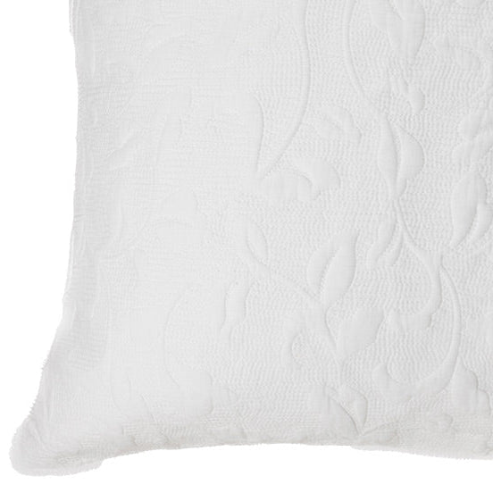 Liana white quilted decorative pillow cover