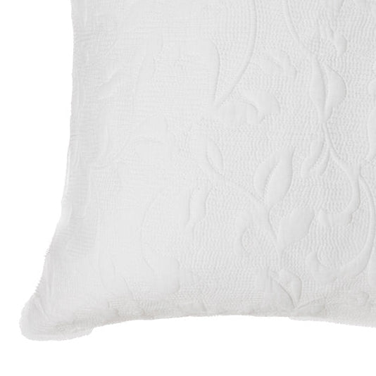Liana white quilted european sham