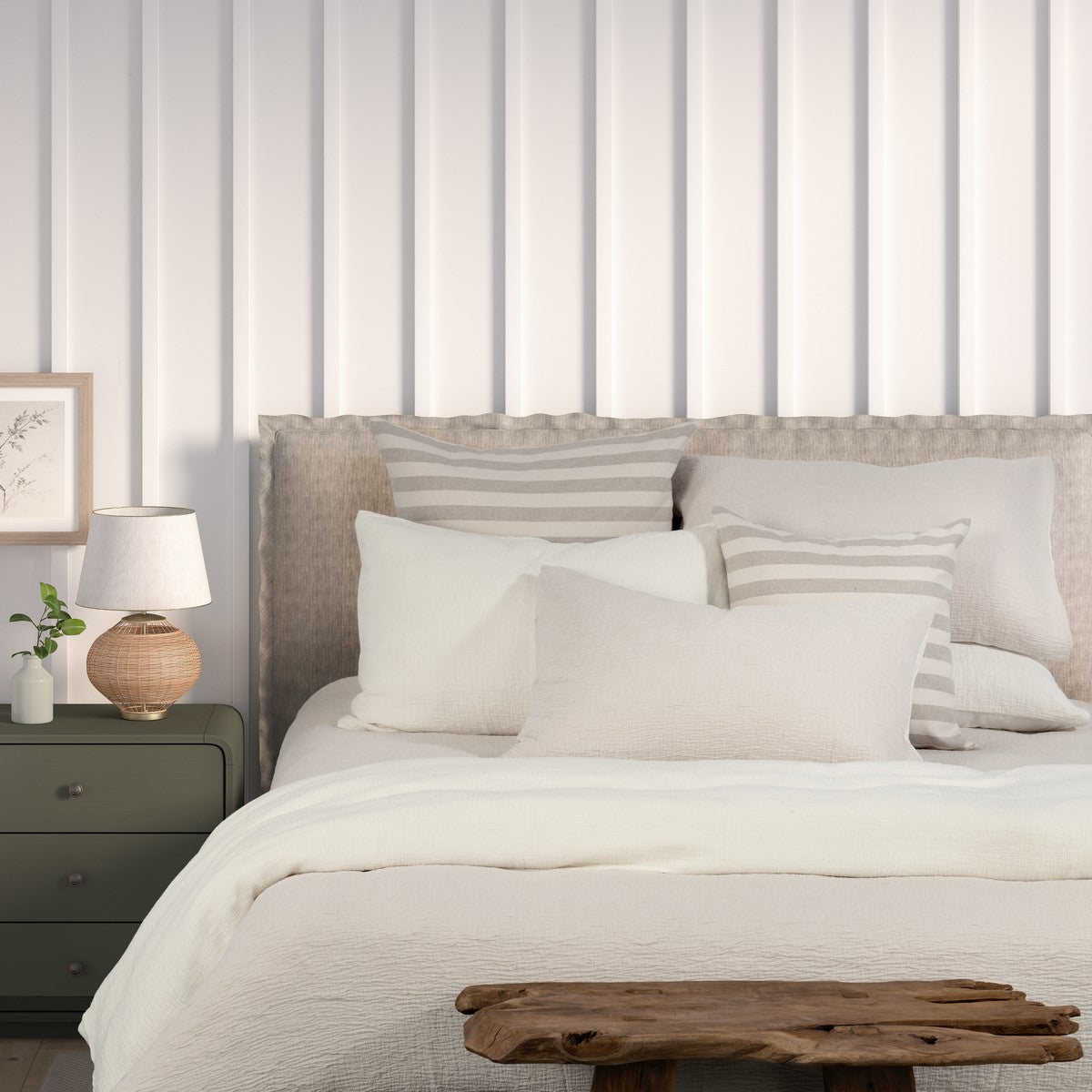 Housse de couette unie naturel Lionel