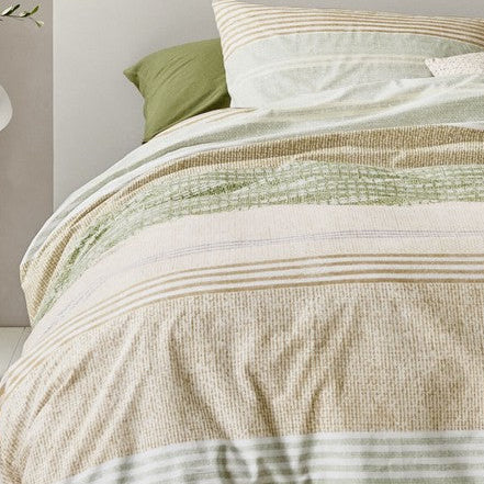 Housse de couette verte Shitake