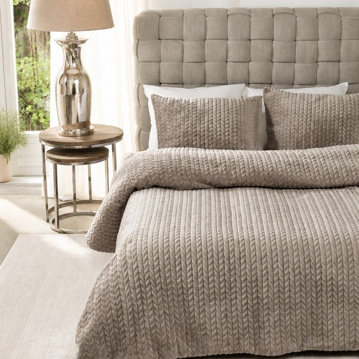 Housse de couette taupe Whisper