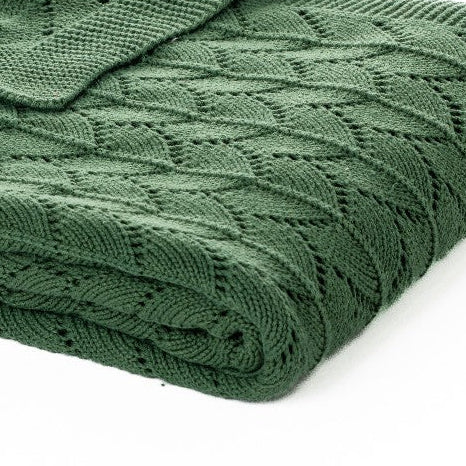 Amarok Dark Green Knitted Throw