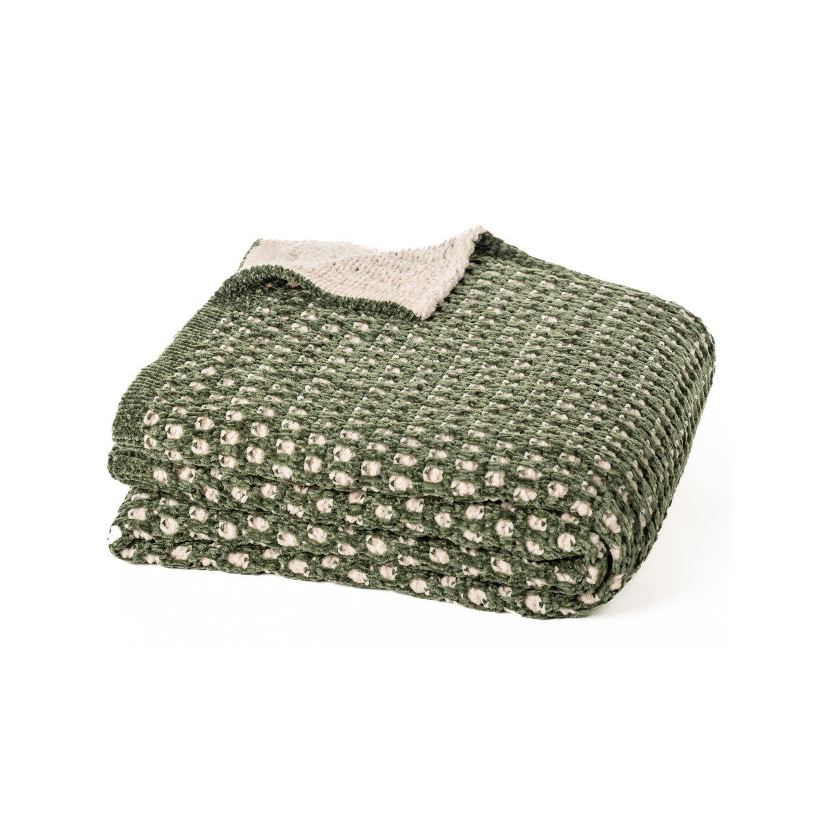 Augustine green chenille throw