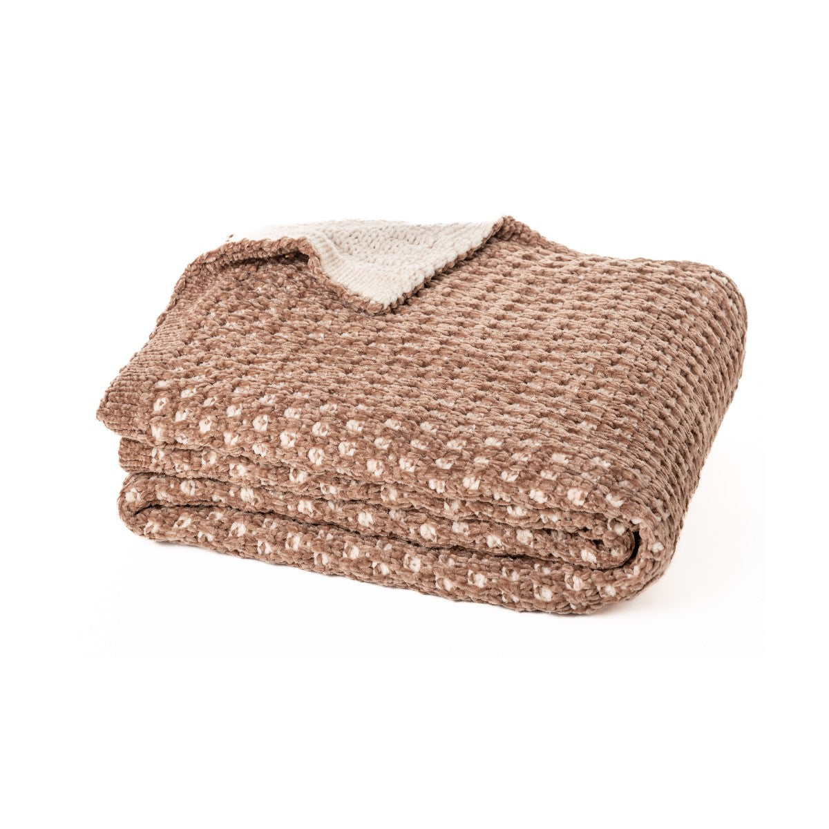 Augustine brown chenille throw