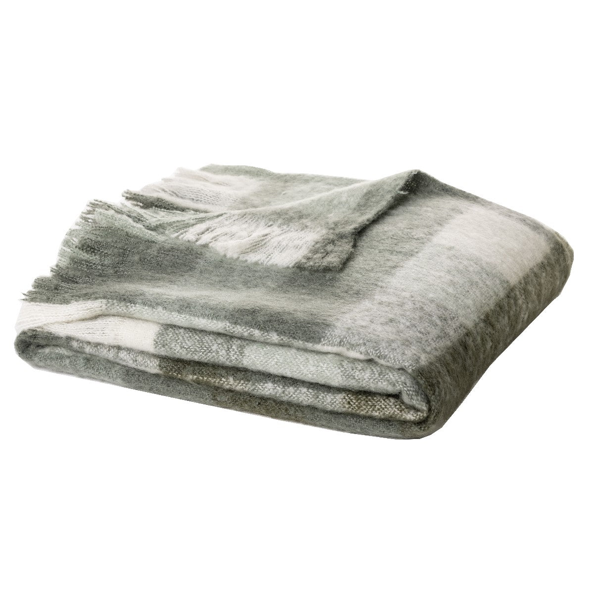 Automne green plaid throw