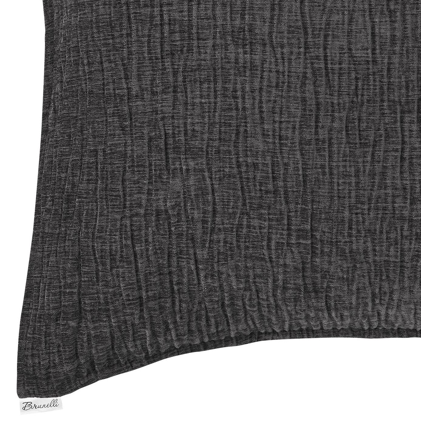 Barbara Charcoal Grey Textured European Pillow Sham