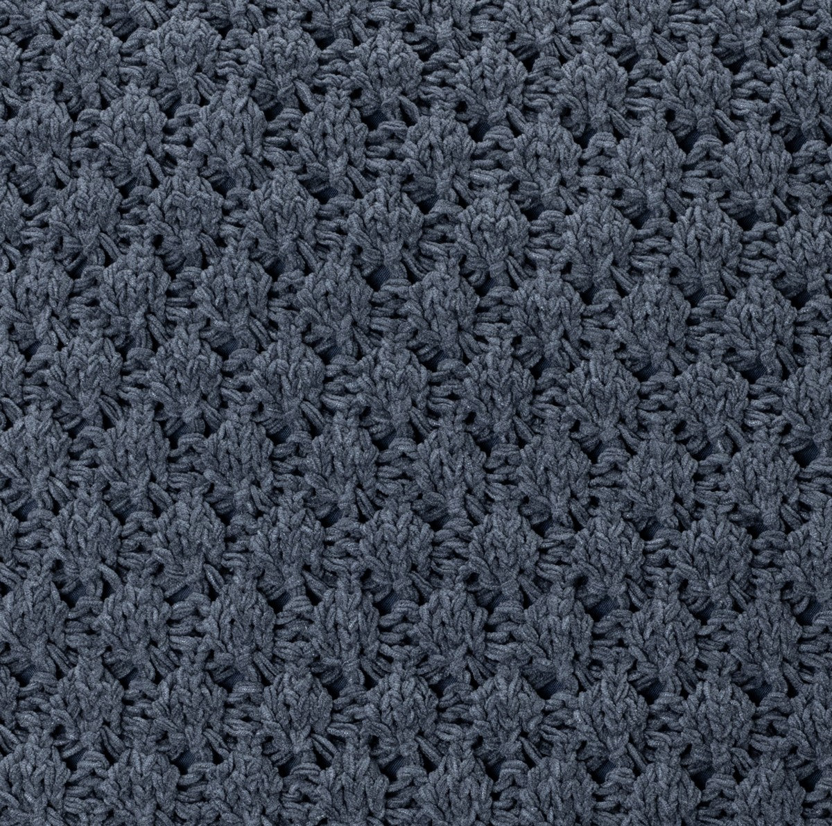 Coussin décoratif en chenille tressée bleu Basket