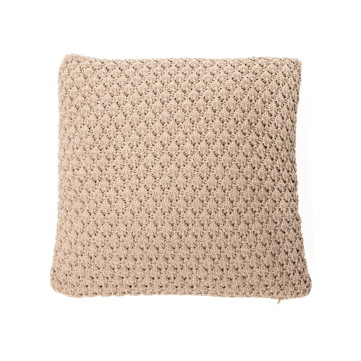 Basket chenille taupe decorative pillow
