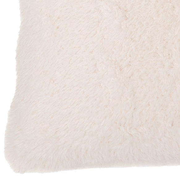 Berverly cream faux fur european pillow
