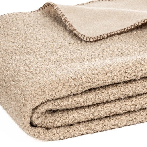 Jeté en faux mouton moka Biquette