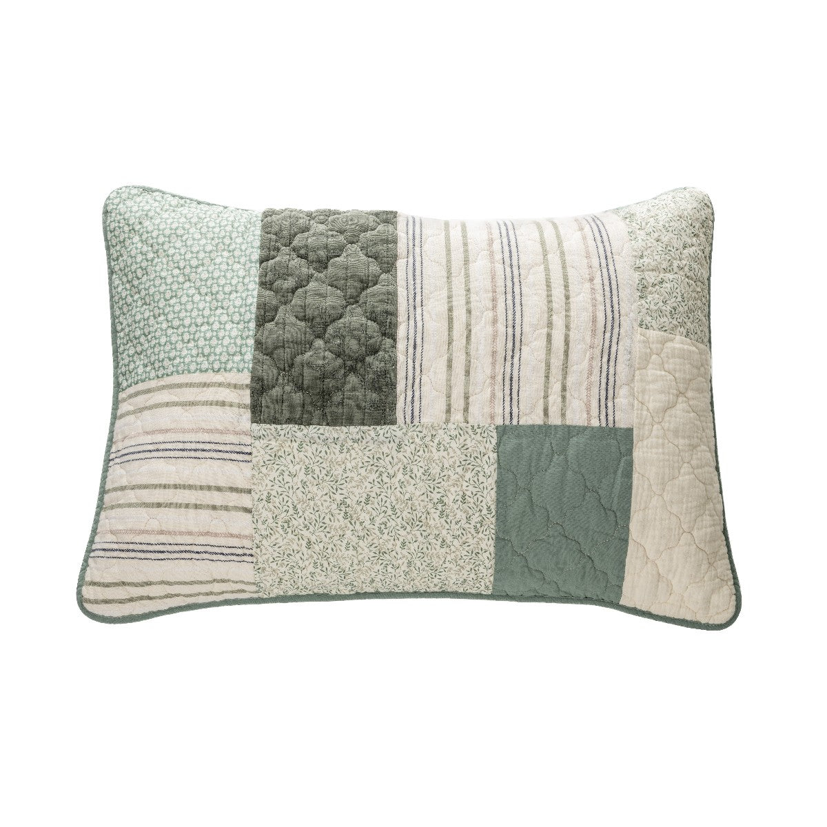 Cache oreiller décoratif vert Broccolini