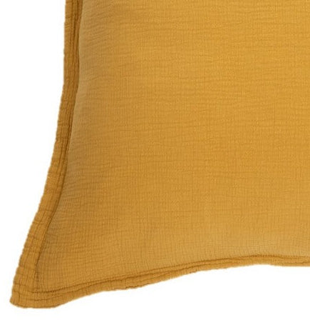 Muslin yellow european sham
