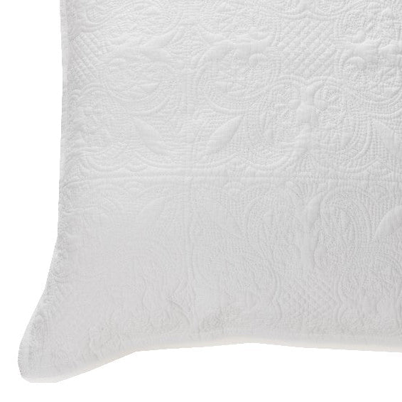 Carmen white european pillow sham