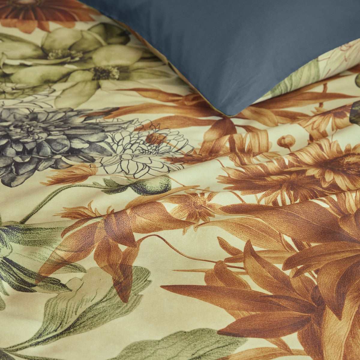 Housse de couette fleurie Chartreuse