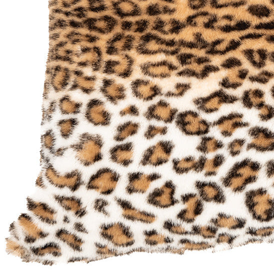 Cheetah brown faux fur european pillow