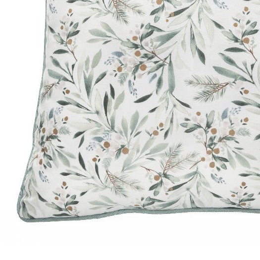 Clochette white and sage decorative pillow