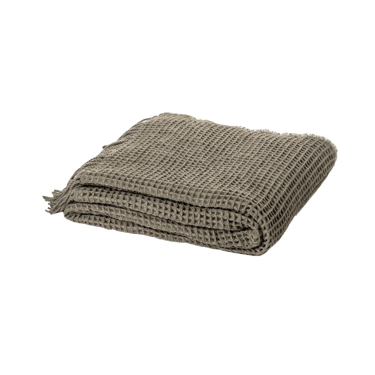 Jeté gaufré vert Coco