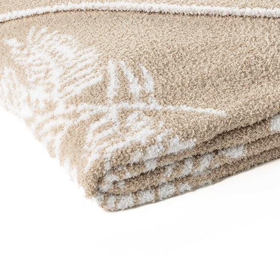 Cocotte natural and white throw