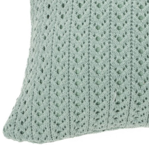 Naja sage knit decorative pillow