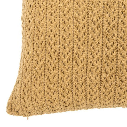 Coussin décoratif en tricot tan Naja