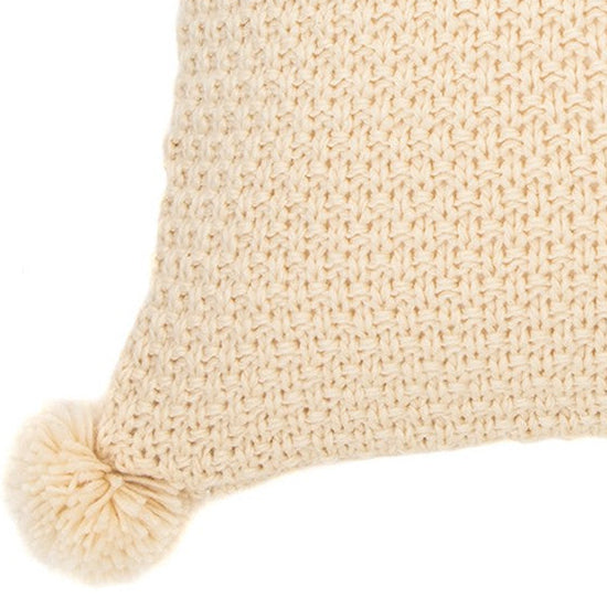 Melon knitted cream decorative pillow