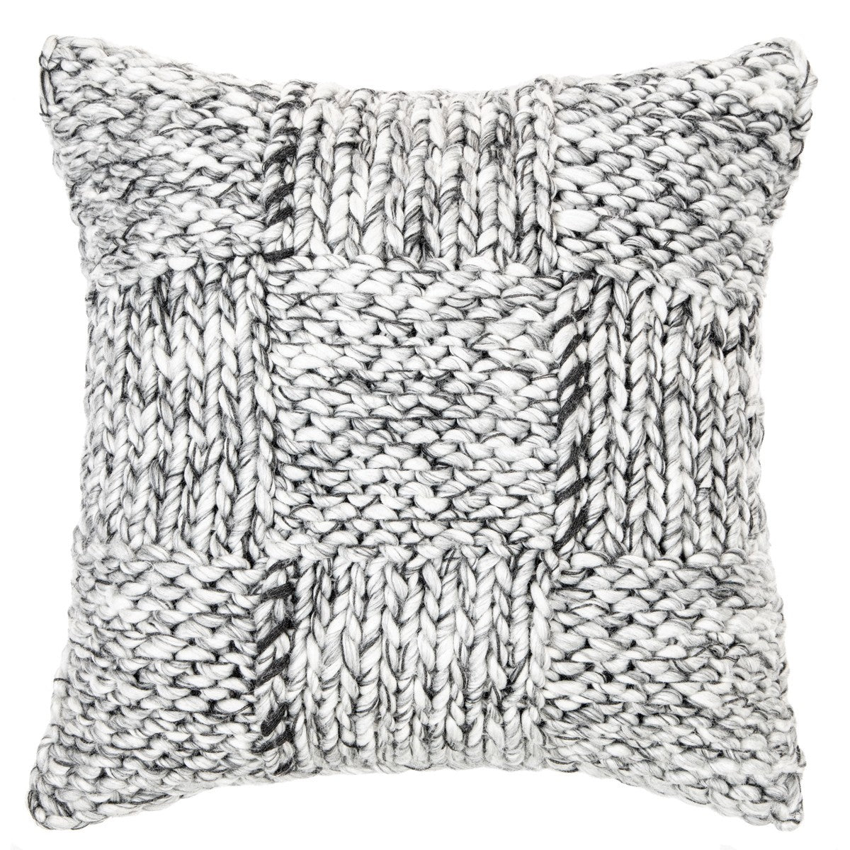 Siam grey knit decorative pillow