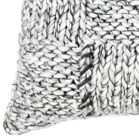 Siam grey knit decorative pillow