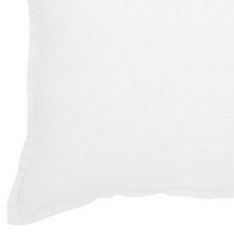 Linen Stone Wash white oblong decorative pillow