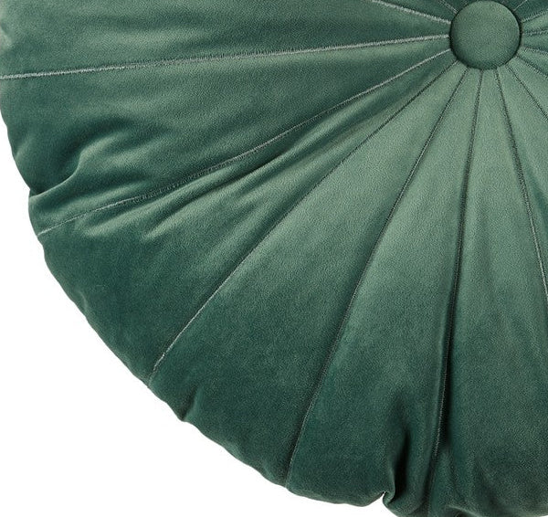 Coussin rond vert de gris Mandarin