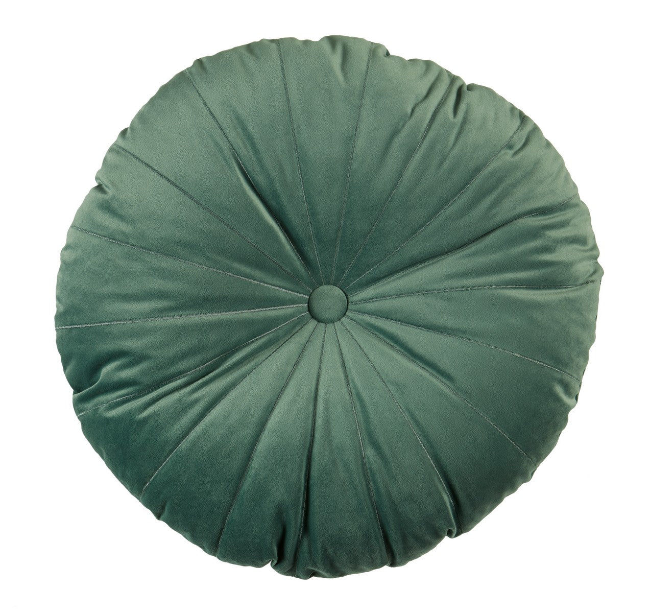 Coussin rond vert de gris Mandarin