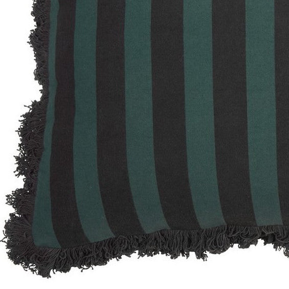 Coussin vert à rayures Viggo