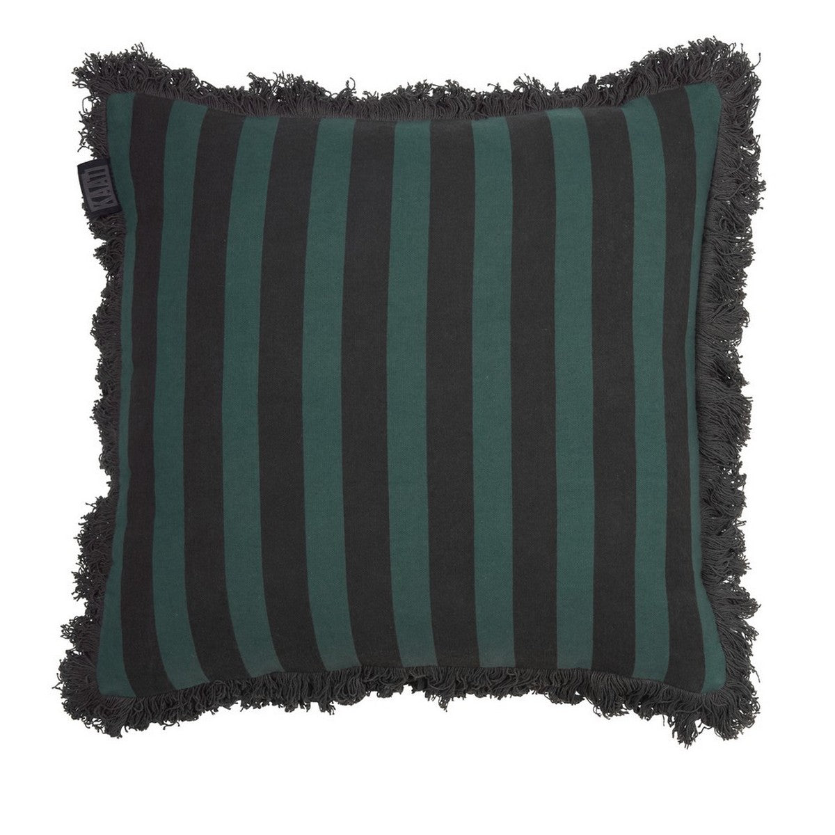 Coussin vert à rayures Viggo