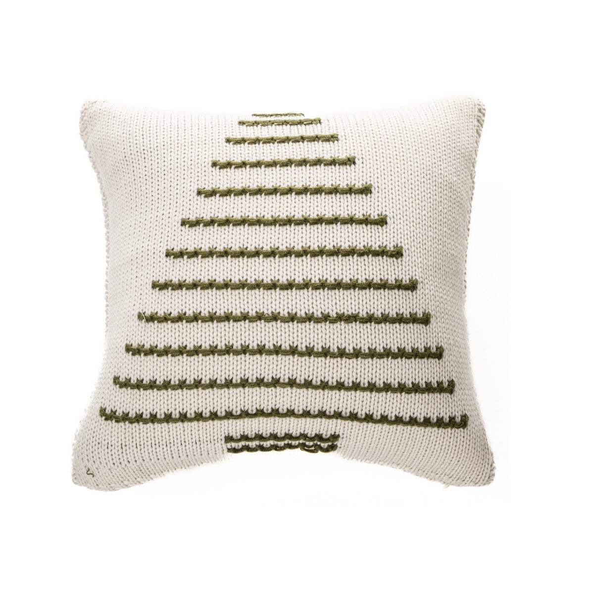 Didi cream and green decorative pillow