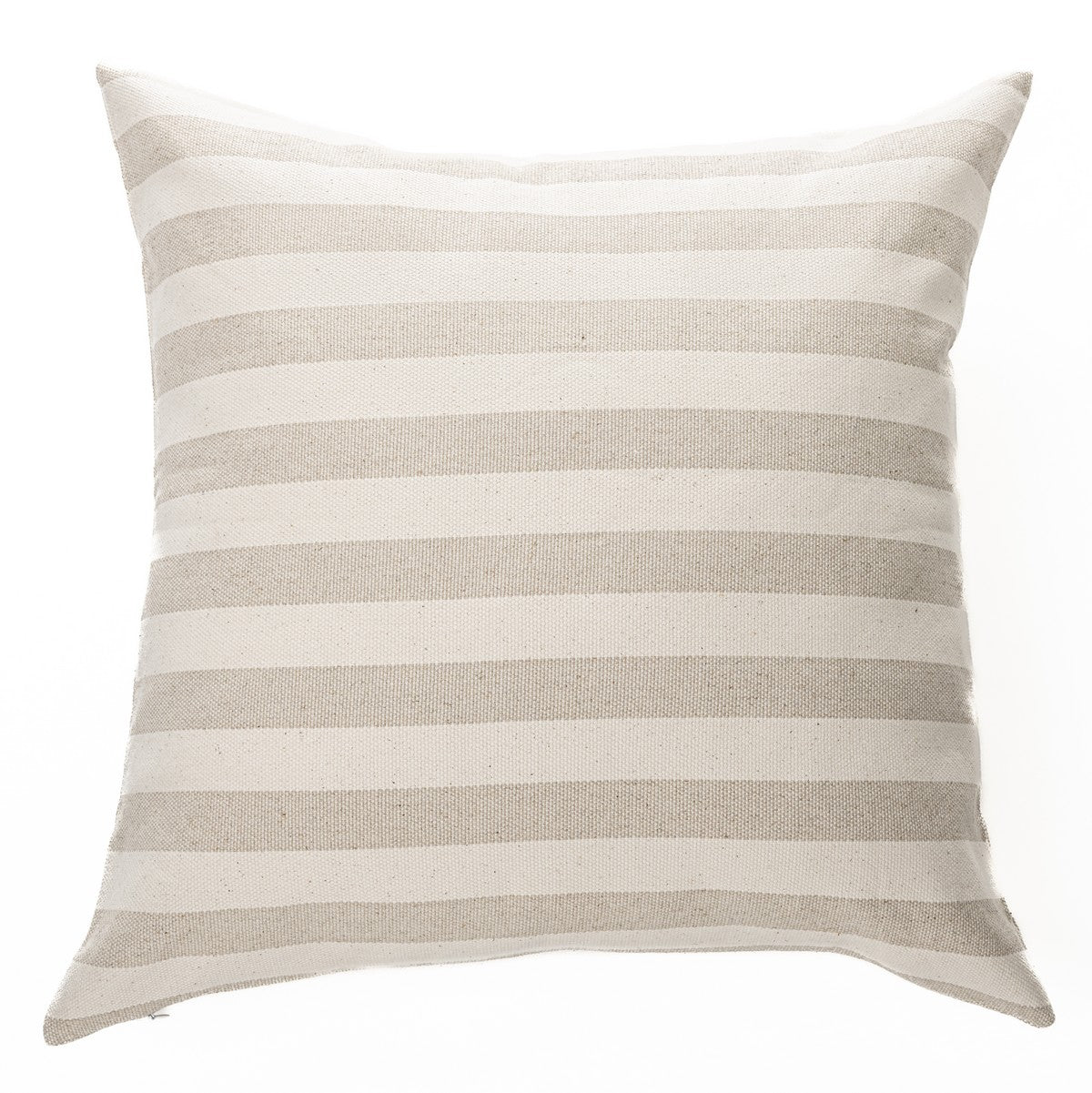 Dina cream and taupe striped european pillow
