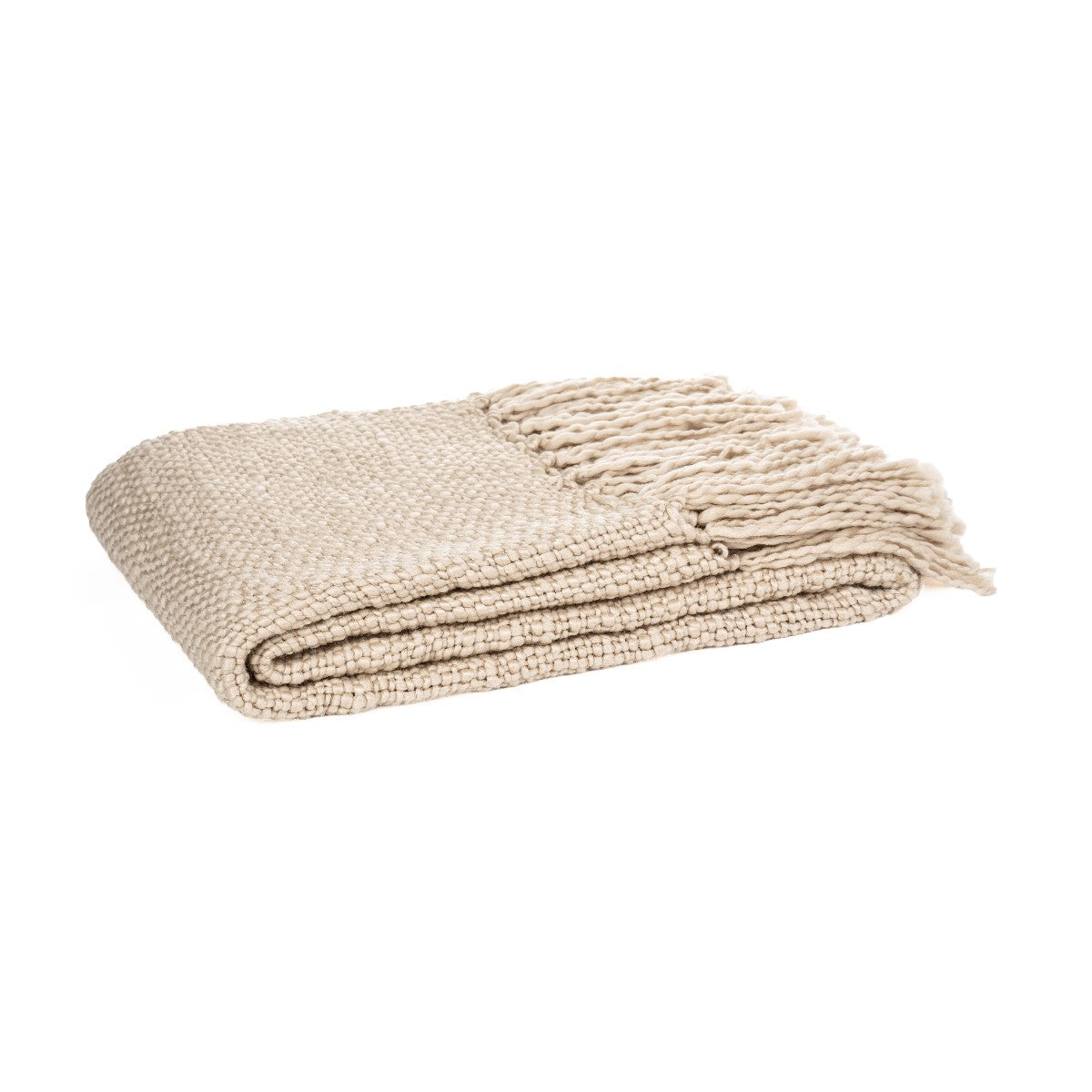 Jeté en tricot naturel Frangelico