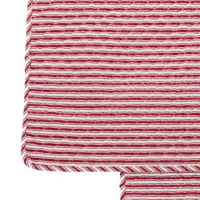 Ensemble de 4 napperons à rayures rouges et blanches Holly