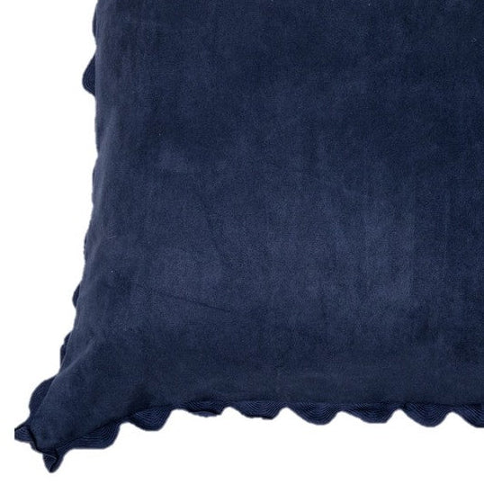 Ivory navy blue european pillow