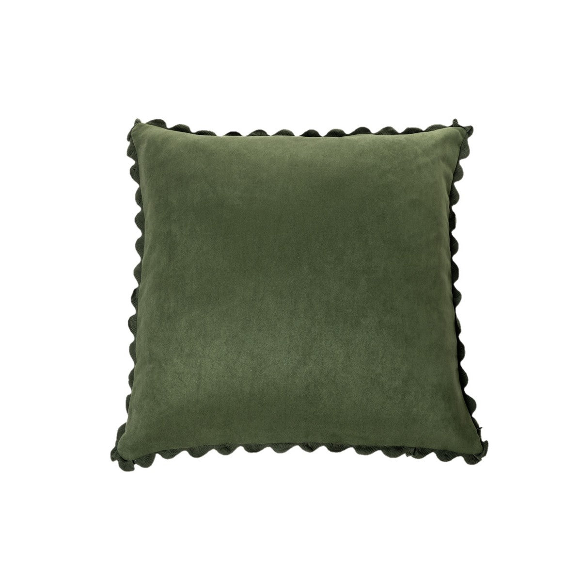 Ivory Green Suede European Pillow